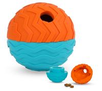 Brightkins Tough & Tumble 2-piece Texture Ball Small, Enrichment Puppy Essentials, Dog Birthday Treat Pouch Gifts, Training Dog Accessories, Travel Squeez Pouch, Slow Feeder Dispensing Container