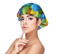 Brightly Colored Spheres Satin Bonnet Silk Bonnet, Hair Bonnet For Sleeping, Soft Double Layer Silk Sleeping Cap Hair Wrap For Women Natural Curly Braided Long Hair