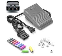 BRIGHTLYLIT Foot Pedal and Power Cord for Brother Sewing Machine,Double line CVT Variable Speed Foot Controller,Suitable for Brother,BM Series,Bernina,Bernette,Riccar,Babylock,Viking(J00360051)