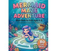 BrightMinds Mermaid Maze Book for Kids Ages 4-6: 80 Fun and Easy Mazes for Early Learning and Brain Development: Preschool Activity Workbook with ... Skill Practice (BrightMinds Maze Adventures)