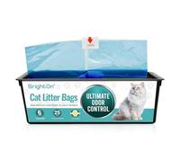 BrightOn®, 25 Litter Bag Refill Bags for Genie Easy Roll Litter Bin, Ultimate Odor Control, (Lemon 25 Bags)