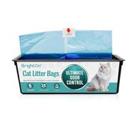 BrightOn®, 25 Litter Bag Refill Bags for Genie Easy Roll Litter Bin, Ultimate Odor Control, (Unscented 25 Bags)