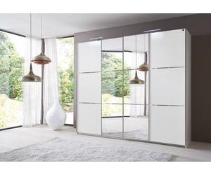 Brighton 4 Sliding Door Wardrobe With The Two Centre Doors Fitted With Mirror Glass 300Cm