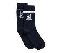 Brighton and Hove Albion BHAFC 1958 Crest Socks, Black, Classic Football Club Design with Striped Detail