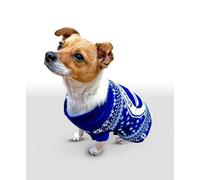 Brighton and Hove Albion Official Dog Christmas Jumper, Royal Blue Fair Isle Pattern, Large Size - 54cm length, Knitted Football Club Pet Sweater