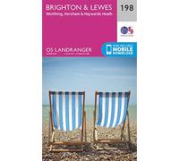 Brighton and Lewes, Haywards Heath: Sheet 198 (OS Landranger Map)