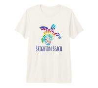 Brighton Beach Coastal Ocean Tie Dye Batik Loggerhead Turtle Premium T-Shirt