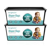 BrightOn Diaper Pail Refill Bags Compatible with Genie Easy Roll Signature Diaper Pails, 2-Pack (60 Bags) (Unscented)