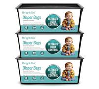 BrightOn Diaper Pail Refill Bags Compatible with Genie Easy Roll Signature Diaper Pails, 3-Pack (90 Bags) (Unscented)