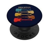 Brighton England Guitars UK Rock Concert Tour Vintage Band PopSockets Adhesive PopGrip