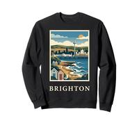 Brighton England Seaside Pier Coastal Travel Design Sweatshirt
