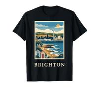 Brighton England Seaside Pier Coastal Travel Design T-Shirt