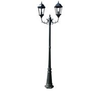 Brighton Garden Light Post Dark Green/Black Outdoor Lamp 1/2/3-arms vidaXL