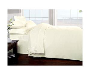 Brighton Hill Egyptian Cotton King Size Bed Cream Duvet/Quilt Cover, Cream