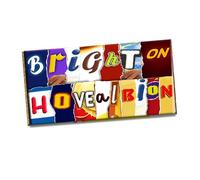 Brighton & Hove Albion Football Club FC CHOCOLATE BAR WRAPPER Novelty Gift Present for Friends Sport Fans (Without Chocolate Bar)