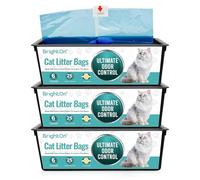 BrightOn Litter Bag Refill Roll for Genie Easy Roll Litter Bin, Ultimate Odor Control,(Unscented) (75 Bags / 3 Dispensers Lemon Scented)