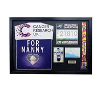 Brighton Marathon 2025 Medal Display Frame: Bib, T-Shirt & Photo - Mahogany Frame