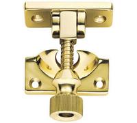 Brighton Pattern Sprung Sash Fastener 60 X 25mm Fixing Plate Polished Brass