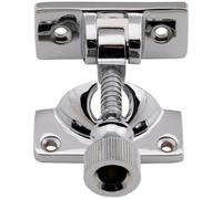 Brighton Pattern Sprung Sash Fastener 60 x 25mm Fixing Plate Polished Chrome