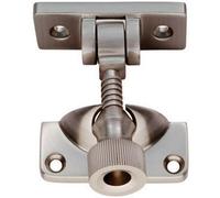 Brighton Pattern Sprung Sash Fastener 60 x 25mm Fixing Plate Satin Nickel