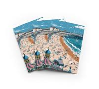 Brighton Pier Beach Greeting Card Colourful Seaside Any Occasion Set of 3 Blank Inside 5x7 Inch 13x18 cm