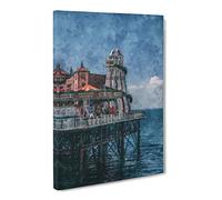 Brighton Pier Canvas Print | Gallery Wrapped 30mm Frame Wall Art | 30x20 inches | Ready to Hang | Modern Beach Picture | Living Room Bedroom Lounge Office