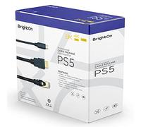 BrightOn - PS5 Compatible HDMI 2.1 8K@60Hz/4K@120Hz Gold Plated CAT 7 Super High Speed Cable | 2M USB A to USB C Fast Charge Cable