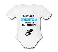 BRIGHTON Suck It Football Personalised Unique Baby Vest Baby Grow Babygrow Cute Novelty Boys Girls Footy Funny