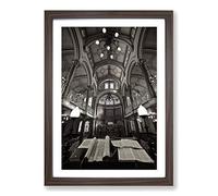 Brighton Synagogue Vol.3 Framed Print | A2 Walnut Framed Wall Art | Ready to Hang | Modern Nature Picture | Living Room Bedroom Lounge Office