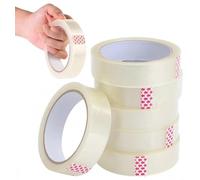 BrightPocket 12 Rolls PCS 1" 24mm x 66m Clear Tape For Dispenser Machines Stationary Strong Clear Tape Cellotape Sellotape Transparent (12)