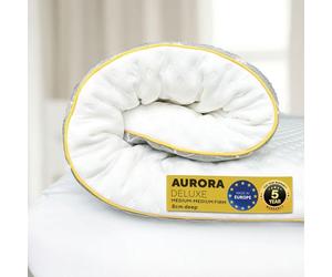 Brightr® Aurora Deluxe 8cm extra thick Memory Foam Mattress Topper Luxury Orthopedic King size Mattress Topper for Back & Shoulder Pain, Washable Cooling Copper Cover (King-150x200cm)