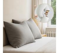 Brightr Luxury Eucalyptus Silk Pillowcase Infused with Copper | For Skin & Hair | Anti-Ageing | Anti-bacterial & Acne Prone Skin | 50X75cm - Gray