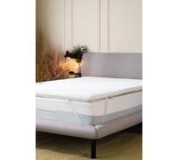 Brightr Sleep Brightr Aurora Deluxe 2 in 1 Memory Foam mattress topper Medium Firm in White | Size: Small Double Brightr Sleep White Small Double