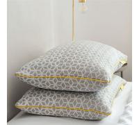 Luna 2 pack Best Memory Foam Pillow for Neck Pain & Side Sleepers - Medium Firm Brightr Sleep Grey One Size