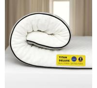 Brightr® Titan Deluxe Firm Orthopedic Extra thick 8cm Orthopaedic Mattress Topper for Single Size Bed, soothes back, hip & shoulders pains, 2-in-1 Firm/Extra Firm 90x190cm