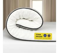 Brightr® Titan Deluxe Firm Orthopedic Extra thick 8cm Orthopaedic Mattress Topper for Small Double Bed, soothes back, hip & shoulders pains, 2-in-1 Firm/Extra Firm 120x190cm