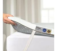 Brightr® Titan Firm Dual-Layer 5cm thick Foam Mattress Topper Emperor size Bed, Orthopedic Bed Topper for Back Pain with Breathable Washable Copper Cover, Choose between Firm/Medium 200x200cm