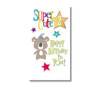 Brightside Age 2 Birthday Card, 2nd Birthday Card Super Cute, 228 x 124mm, Multi-Coloured