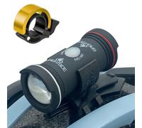 Brightside Bike Helmet Light & Bell Combo. 43hr Dual Front/Rear Light. Fits Most Helmets. Lightweight & bright Be-Seen Light for all Cyclists. Crisp Sounding Universal Bike Bell