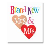 Brightside Wedding Card, New Mrs & Mrs Wedding Day Card, 180 x 160mm, Multi-ColRANDred
