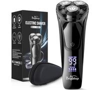 Brightup Electric Razor for Men, 2025 Upgraded Electric Shavers for Men, USB-C Rechargeable, Wet & Dry Shaver with Pop-up Trimmer and Travel Case, Black