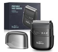 Brightup Mini Foil Shaver, Portable Electric Razor for Men, Compact Travel Face Shaver, USB-C Rechargeable, Waterproof, Cordless, Dual-Action Blades for Smooth Shaving