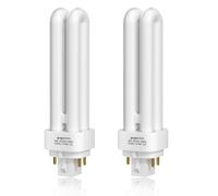BrightWish 13W G24q-1 4 Pin Light Bulbs, Energy Saving 4 Pin Compact Fluorescent Bulb, 830Lm, Cool White 4000K, 2U Shape, Non-Dimmable,Suitable for Corridor, Bathroom, Bedroom, Kitchen, 2 Pack