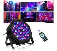 BrightWish Disco Lights for Parties, 36 LED Stage Lights with DMX & Remote Control, 7 Mode RGB Effect for DJ Events, Kids Party, Club, Bar, Birthday, Wedding (Single Pack)