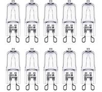 BrightWish G9 Halogen Bulb 40W 300°C Heat Tolerant Oven Light Bulb - Dimmable 2700K Warm White, 360°Beam Angle - Compatible with Ovens, Cookers & Wax Warmers(10 Pack)