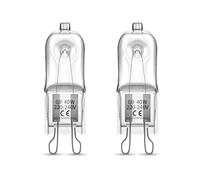 BrightWish G9 Halogen Bulb 40W 300°C Heat Tolerant Oven Light Bulb - Dimmable 2700K Warm White, 360°Beam Angle - Compatible with Ovens, Cookers & Electric Wax Melt Burner (2 Pack)