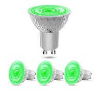 BrightWish Green GU10 LED Light Bulbs 5W, Non-Dimmable Spotlight for Indoor Decorative Lighting, Colored GU10 Green Lights for St Patrick’s Day & Holiday Display - 4 Pack