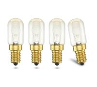 BrightWish Oven Light Bulbs E14 42W (40, watts Equivalent), 300°C Heat Resistant, 2700K Warm White Dimmable, Oven Pygmy Bulbs, Pack of 4, Ideal for Ovens, Salt Lamps, Microwave, Fridges