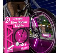 Brightz SpinBrightz Bike Spoke Lights Bike Wheel Lights Bike Spoke Decorations Bike Tire Lights Bicycle Wheel Lights Burning Man Bike Lights Bike Accessories Bike Lights for Riding at Night, Pink