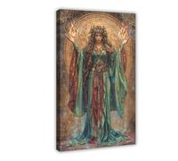 Brigid Celtic Goddess Poster_ Sacred Fire & Healing Canvas Poster Wall Art Decor Print Picture Paintings for Living Room Bedroom Decoration 08x12inch(20x30cm)